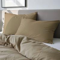 2-PACK Kussensloop Luna Uni - Brons - Luna Bedding - 60x70 Cm - Microvezel - Dekbed-Discounter.nl