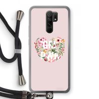 GRL PWR Flower: Xiaomi Redmi 9 Transparant Hoesje met koord