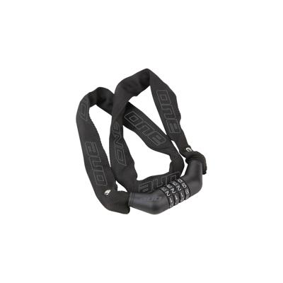 One kettingcijferslot 4.90 4mm/90cm black/grey