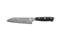 Kohersen Elegance Ebony Wood Santoku mes Damascus staal 12,7 cm