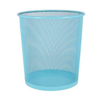Kantoor prullenbak/papiermand - 9 liter - blauw - Papier afvalbakken