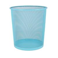 Kantoor prullenbak/papiermand - 9 liter - blauw - Papier afvalbakken