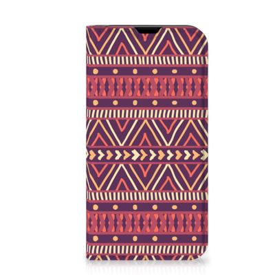 iPhone 13 Mini | Hoesje met Magneet | Aztec Paars