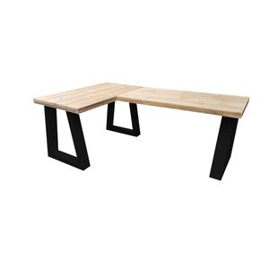 Wood4you - Hoekbureau - Vancouver - Industrial wood - 200/160 200/160 Hout - Werkbureau