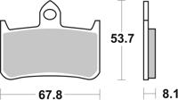 BREMBO Remblokken, voor de moto, Road/Sport Gesinterd Metaal 07HO28SR
