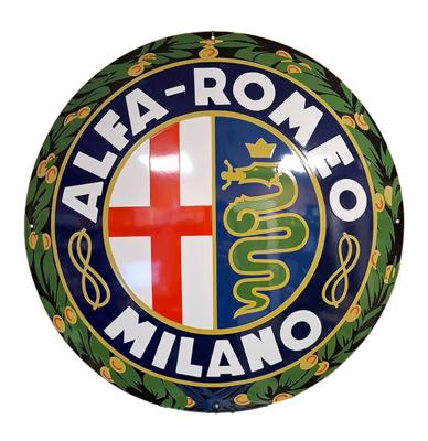 Alfa Romeo Milano Logo Emaille Bord - Ø50cm