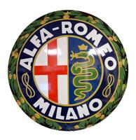 Alfa Romeo Milano Logo Emaille Bord - Ø50cm