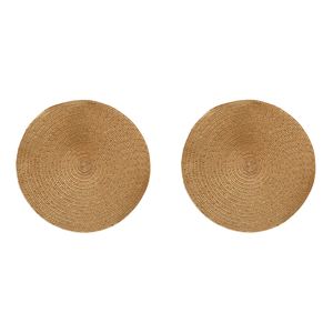 4x stuks ronde placemats goud 38 cm van kunststof