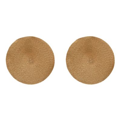 4x stuks ronde placemats goud 38 cm van kunststof