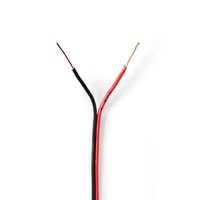 Speaker-Kabel | 2x 0,35 mm2 | 100 m | Folieverpakking | Zwart/Rood - thumbnail