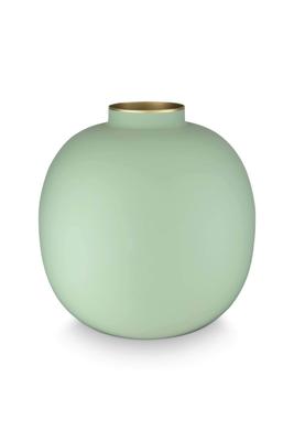 Pip Studio Metalen Vaas Mat Heldergroen 23cm