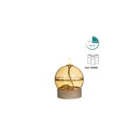 LED olielamp oker met timer Ø10xH13,5cm