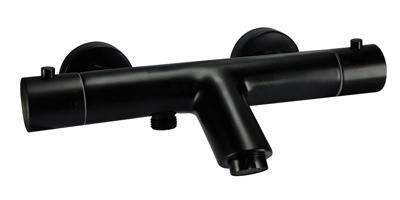 Wiesbaden Rio Therm. badmengkraan 15cm mat zwart Wiesbaden Rio Therm. badmengkraan 15cm mat zwart