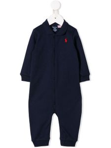 POLO RALPH LAUREN KIDS grenouillère à logo brodé - Bleu