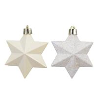 Ster kunststof L9b9h12 cm wolwt 12 st Shatterproof Decoris - Decoris