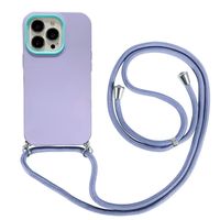 iPhone 7 hoesje - Backcover - Koord - Extra valbescherming - TPU - Paars