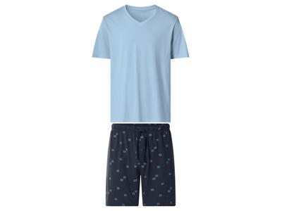 esmara Men Korte heren pyjama (Lichtblauw/donkerblauw, XXL)