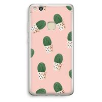 Cactusprint roze: Huawei Ascend P10 Lite Transparant Hoesje