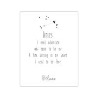Mini Poster • sterrenbeeld Aries - Engels