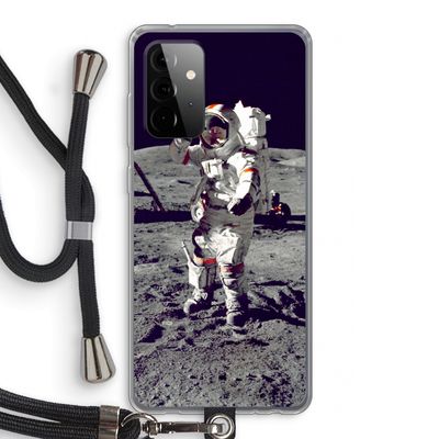 Spaceman: Samsung Galaxy A72 5G Transparant Hoesje met koord