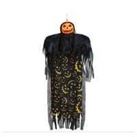 Horror/halloween decoratie pompoen man pop - met licht en geluid - hangend - 180 cm - thumbnail