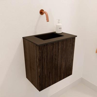 Toiletmeubel Mondiaz Joya | 40 cm | Meubelkleur Walnut | Faye wastafel Urban Midden | Zonder kraangat(en) Toiletmeubel Mondiaz Joya | 40 cm | Meubelkleur Walnut | Faye wastafel Urban Midden | Zonder kraangat(en)
