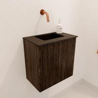 Toiletmeubel Mondiaz Joya | 40 cm | Meubelkleur Walnut | Faye wastafel Urban Midden | Zonder kraangat(en)