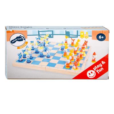 Small Foot houten schaakspel ridders