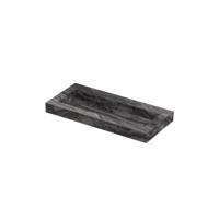 INK Pitch Wastafel keramische slab centraal met drain en front en side skirts zonder kraangat 100x45x9 Venice brown glossy