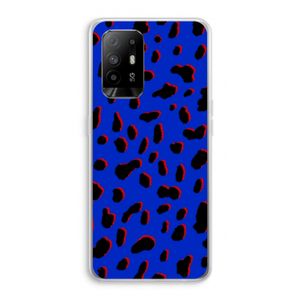 Blue Leopard: Oppo A95 5G Transparant Hoesje