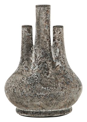 MUST Living Vaas 'Okko' Terracotta, 29cm, kleur Grijs
