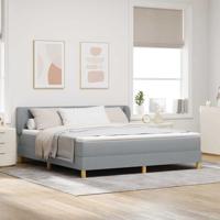 Boxspringbed met matras stof lichtgrijs 180x200 cm