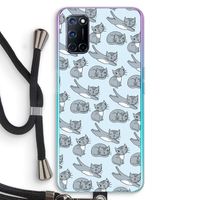 Poezen: Oppo A92 Transparant Hoesje met koord