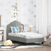 Peuterbedframe met hoofdbord Lichtgrijs 70 x 140 cm Fluweel