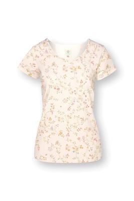 Pip Studio Tilly Top Korte Mouw Little Delhi Gebroken Wit XXL Pip Studio Tilly Top Korte Mouw Little Delhi Gebroken Wit XXL