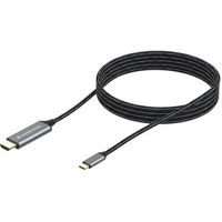 Conceptronic ABBY10G video kabel adapter 2 m USB Type-C HDMI Grijs