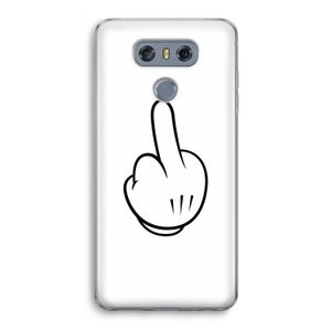 Middle finger white: LG G6 Transparant Hoesje