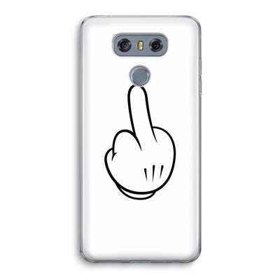 Middle finger white: LG G6 Transparant Hoesje