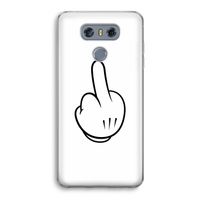 Middle finger white: LG G6 Transparant Hoesje