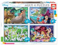 Set met 4 puzzels van 50 tot 150 stukjes Multi 4 Classic Disney® EDUCA wit