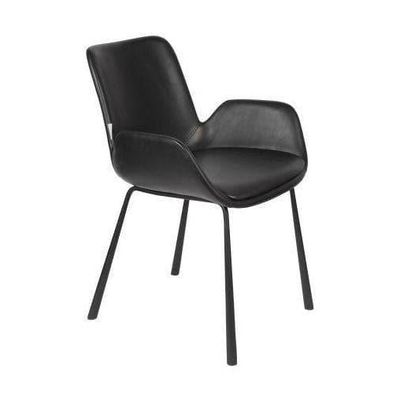Zuiver Brit armstoel kunstleer Black