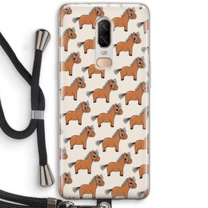 Pony: OnePlus 6 Transparant Hoesje met koord