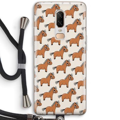 Pony: OnePlus 6 Transparant Hoesje met koord
