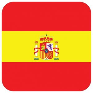 Glas viltjes met Spaanse vlag 15 st