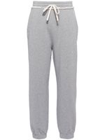 Miu Miu pantalon de jogging en polaire à logo imprimé - Gris