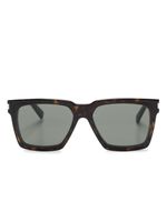 Saint Laurent Eyewear lunettes de soleil à effet écailles de tortue - Marron