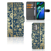 Nokia G42 Hoesje Beige Flowers - thumbnail