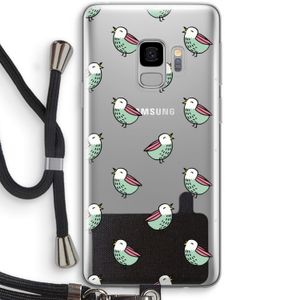 Vogeltjes: Samsung Galaxy S9 Transparant Hoesje met koord