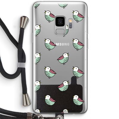 Vogeltjes: Samsung Galaxy S9 Transparant Hoesje met koord