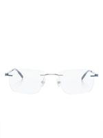 Montblanc lunettes de vue rectangulaires sans monture MB0281O - Bleu